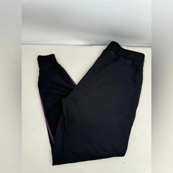 Outdoor Voices Joggers Womens L Purple/Black Colorblock Sweatpants Elastic Waist - Picture 2 of 12